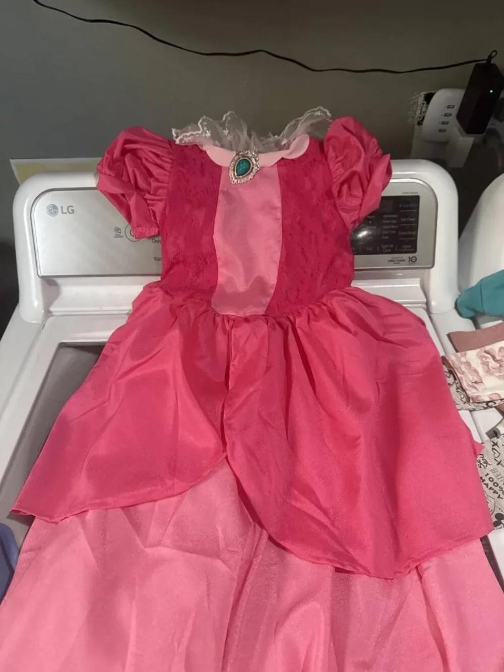 Adorable Princess Peach Costume Ball Gown Dress Size 8-10